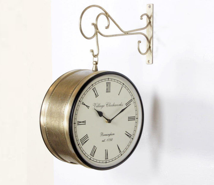 Large Double Sided Station Clock