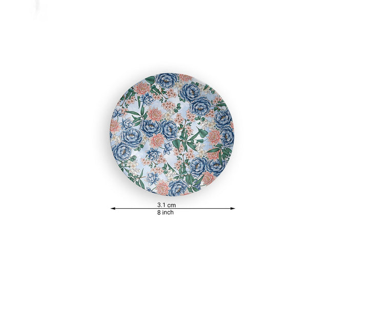 Floral Blue Beauty Decorative Ceramic Wall Plate