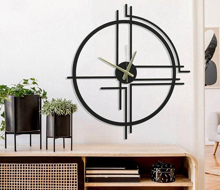 Large Minimalist Metal Wall Clock