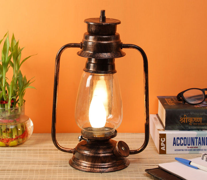 Copper Lantern Table Lamp