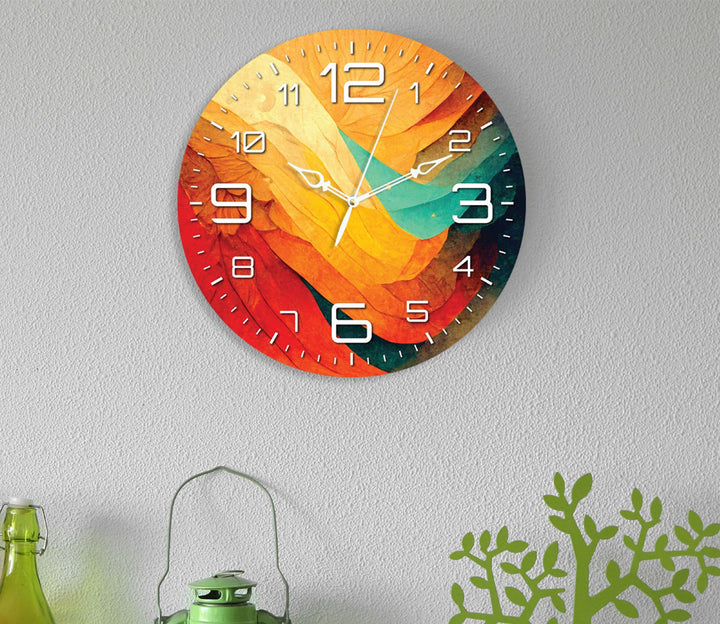 Vibrant Multicolored Acrylic Wall Clock