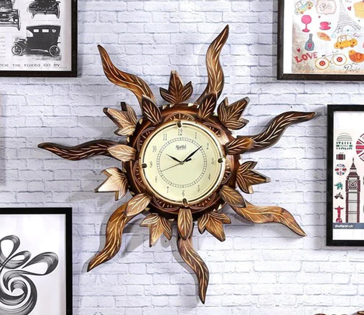 Handcrafted Mango Wood Designer Wall Clock
