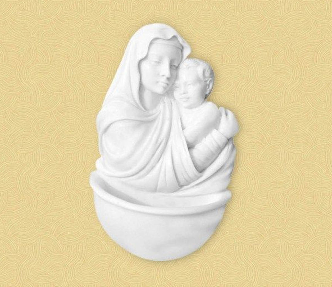 Hand-Carved Mother & Child Sculpture | Mother and Child Carved in Resin
