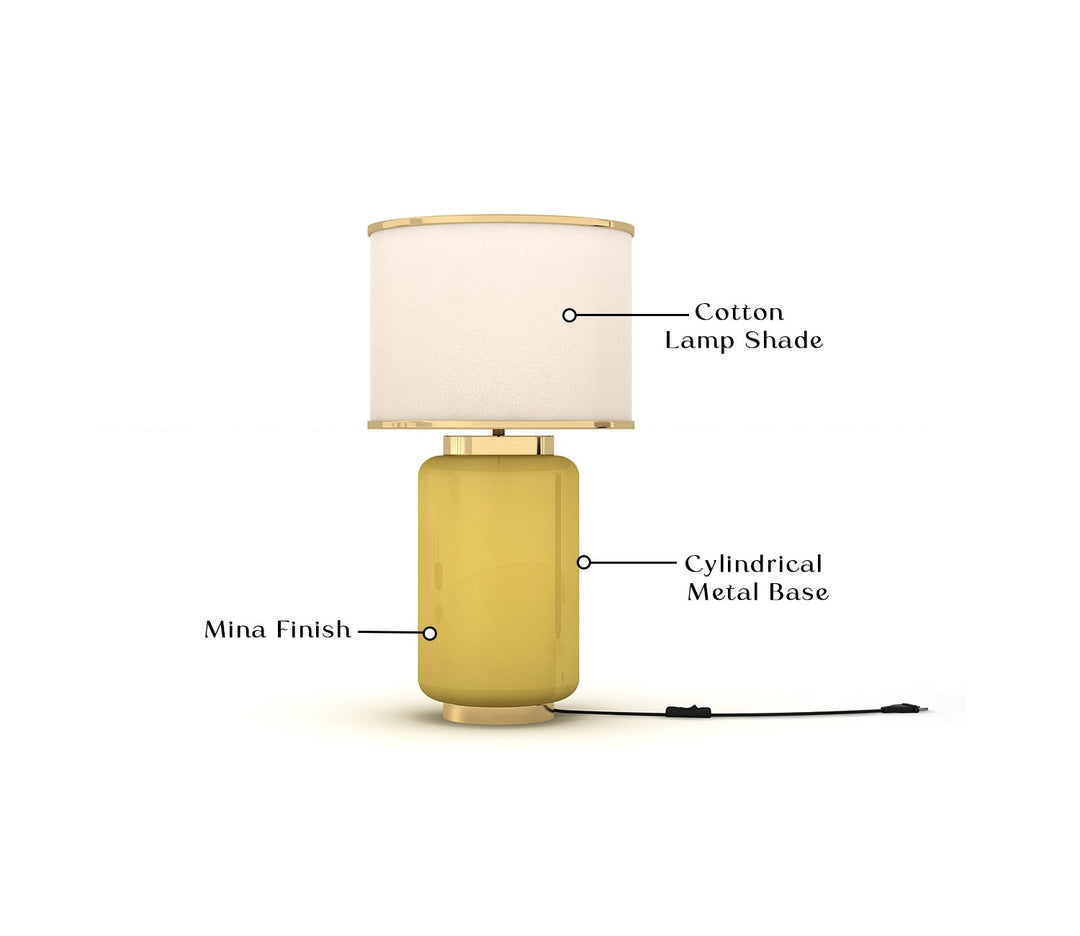 Yellow Metal Table Lamp