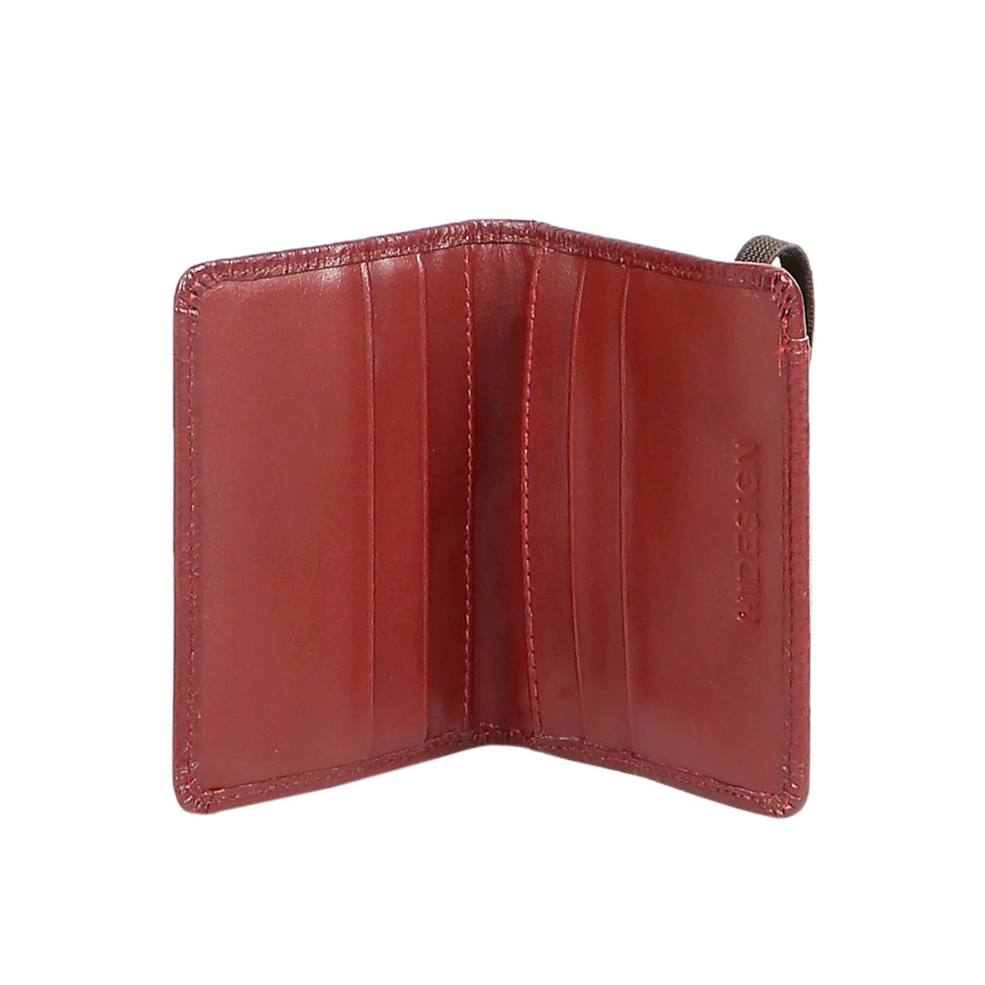 Bi-Fold Leather Card Holder | Marsala Bi-Fold Card Holder