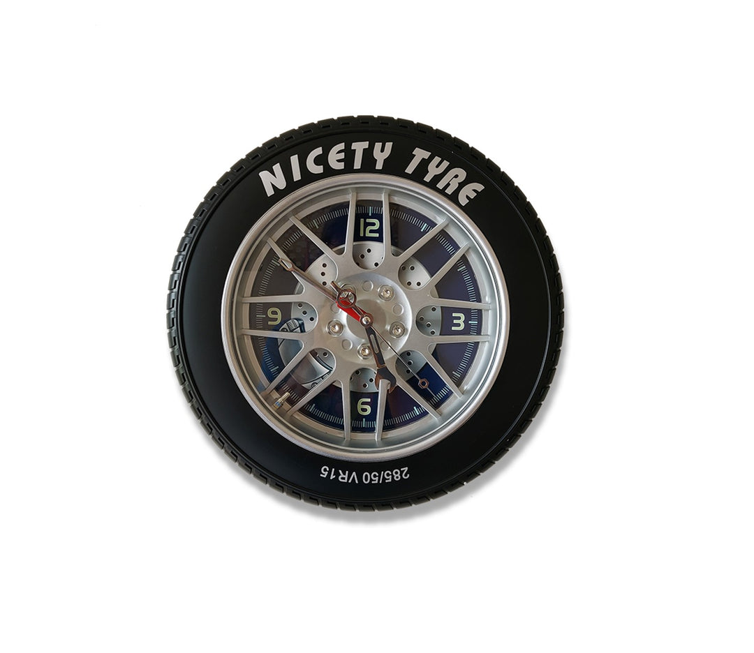 Black Tire Wall Clock