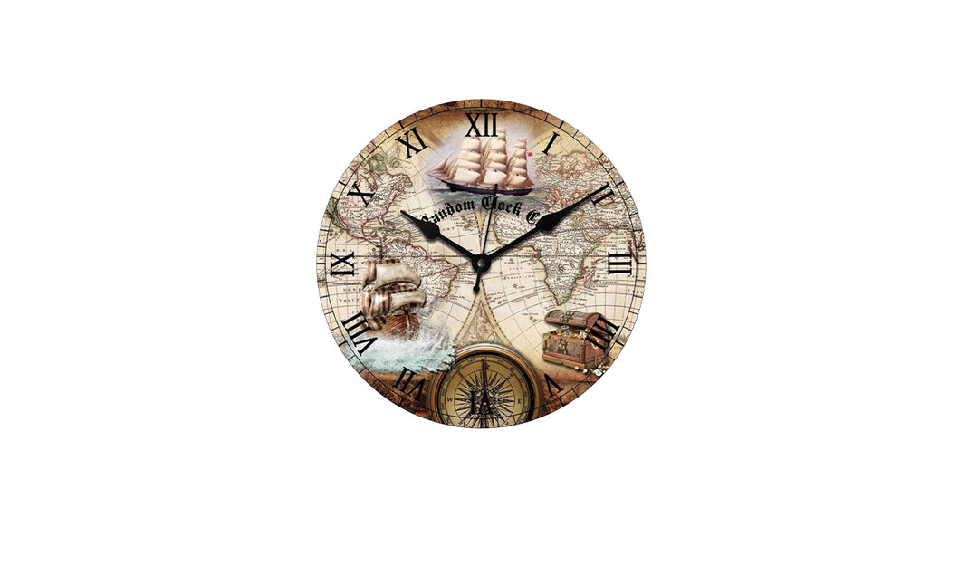Rustic Ocean Wooden Wall Clock