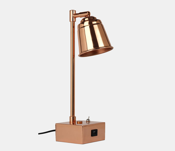 Adjustable Rose Gold Steel Study Lamp