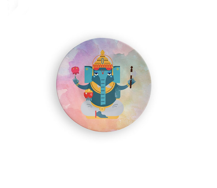 Ganesha Blessing Decorative Wall Plate