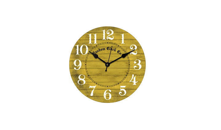 Rustic Olive Wooden Wall Clock