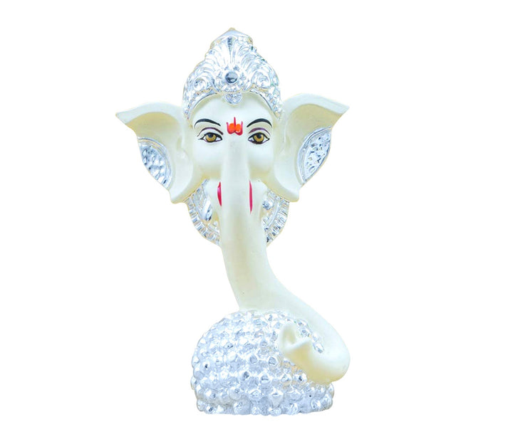 Captivating Antique-Style Silver Plated Ganesha Idol