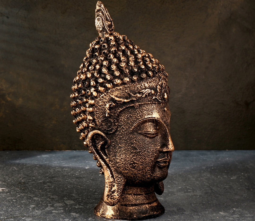 Brown Resin Buddha Head | Brown Resin Buddha Head Idol