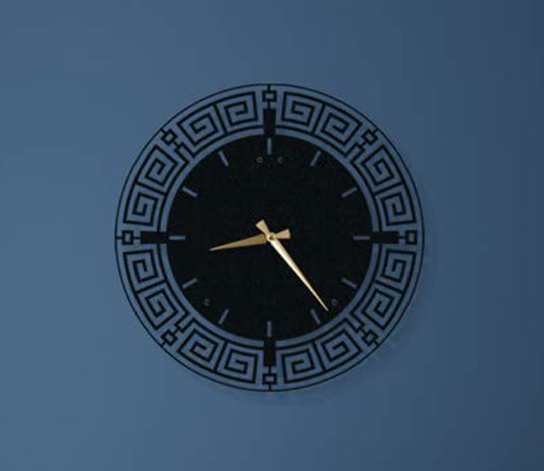 Textured Metal Abstract Wall Clock
