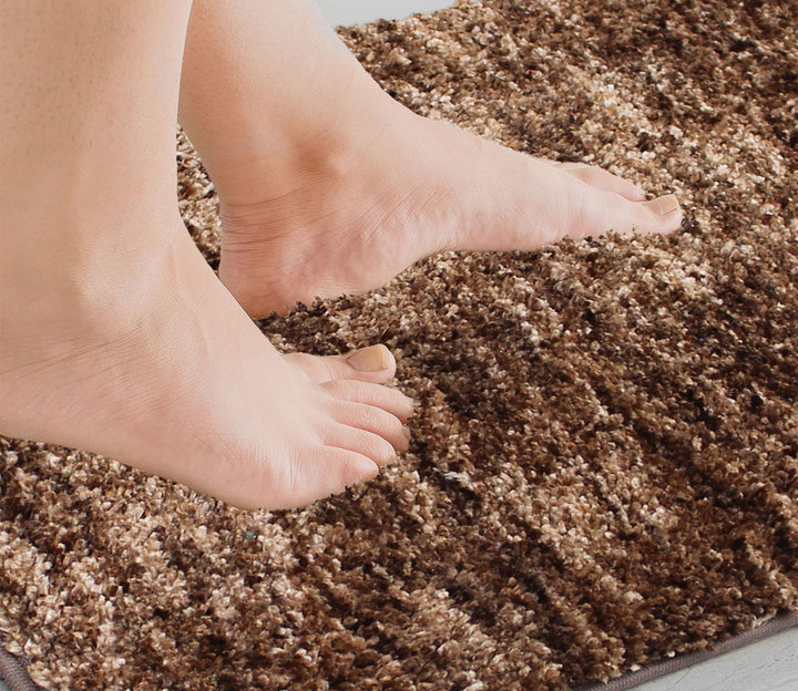 Brown Microfiber Anti-Slip Floor Runner