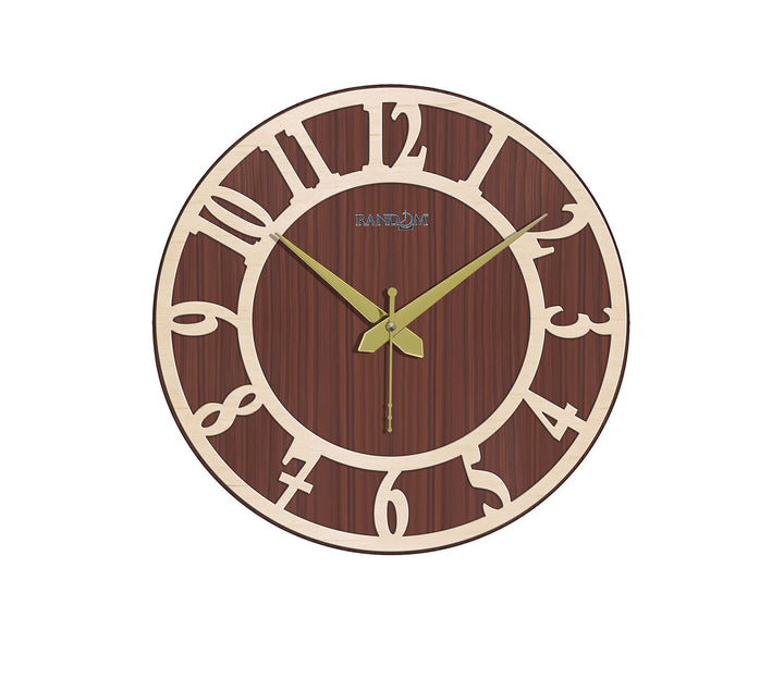 Bold Numbers Wooden Wall Clock