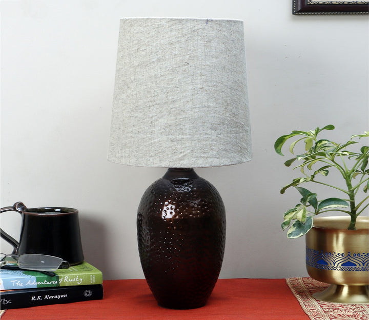 Modern Table Lamp with Beige Shade