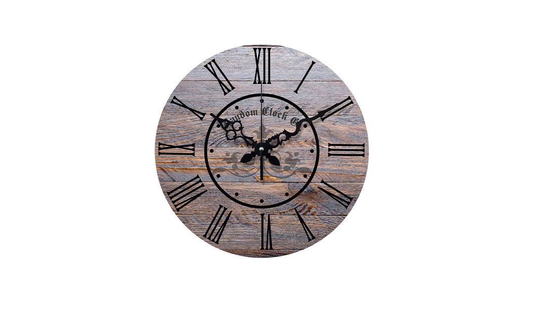Beige Rustic Chic Wooden Wall Clock