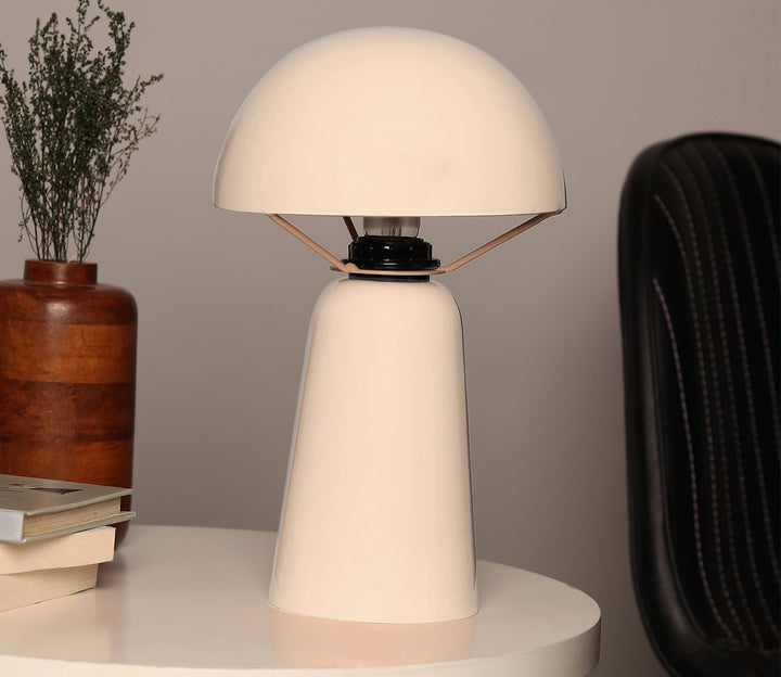 Cream Enamel Mini Table Lamp