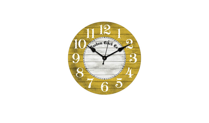 Rustic Prime Gold Wooden Wall Clock
