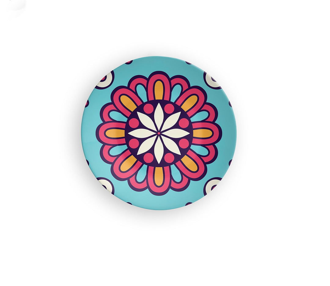 Ocean Breeze Floral Abstract Decorative Wall Plate