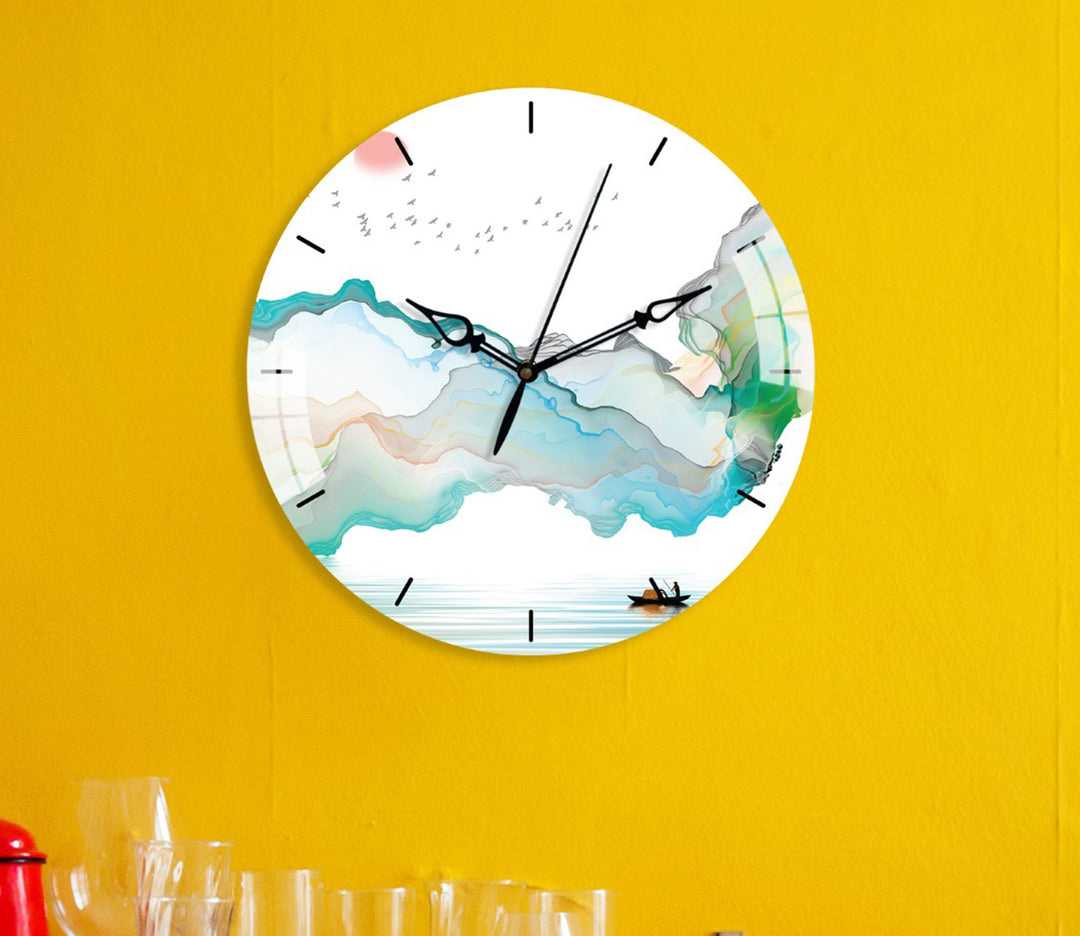 Inviting Fresh Morning Printed Acrylic Wall Clock