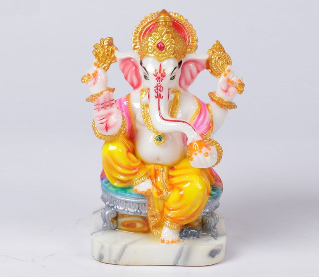 Decorative Hand-Painted Marble Figurine for Success