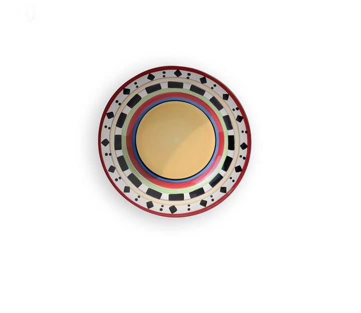 Radial Yellow Decorative Wall Plate