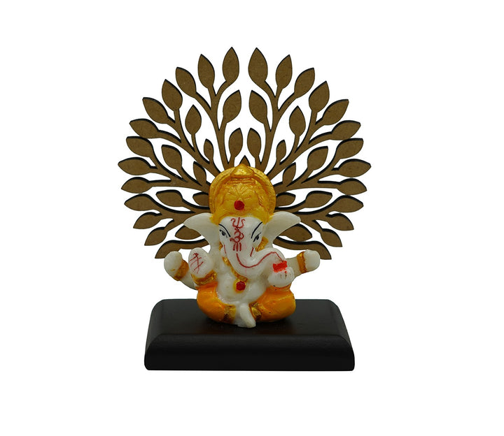 Decorative Figure with Wooden Accent