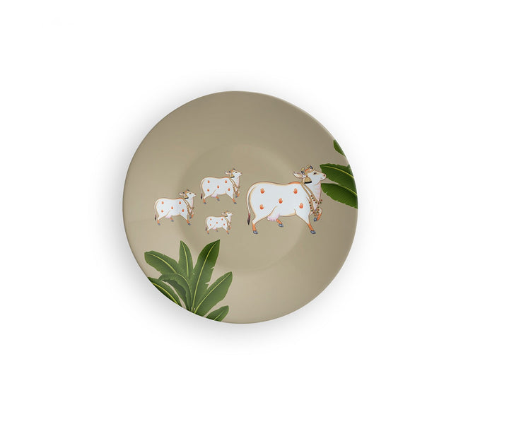 Tropical Pichwai Cow Decorative Wall Plate