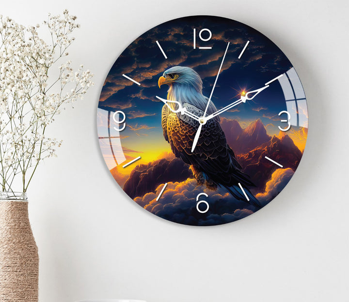 Majestic Eagle on Mountain Acrylic Wall Clock