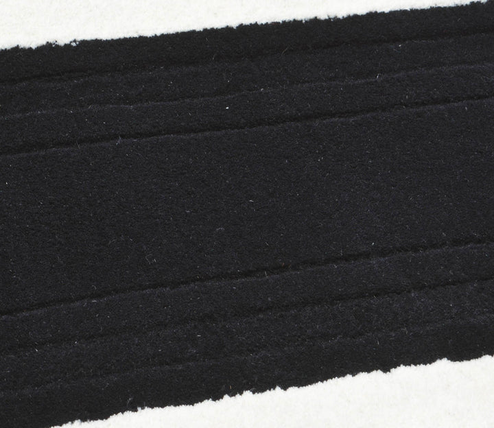 Black Solid Hand Tufted Wool Runner