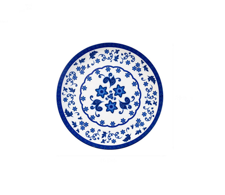 Floral Blue Pottery Decorative Wall Plate