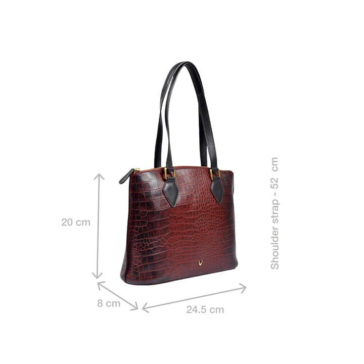 Marsala Leather Work Tote Bag | Scorpio Marsala Work Tote
