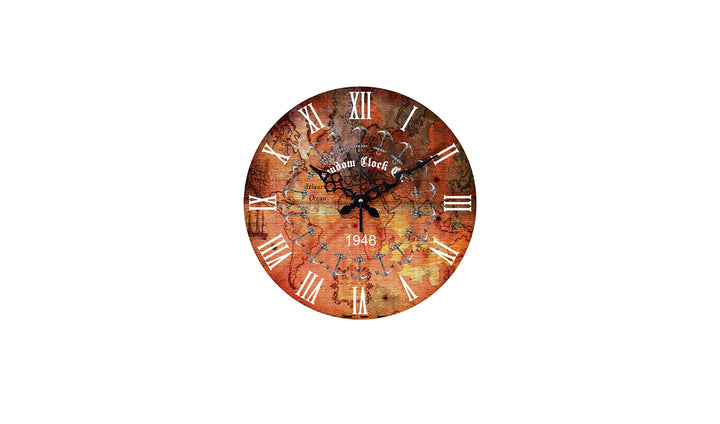 Rustic Sparkling Wooden Wall Clock 15-Inch