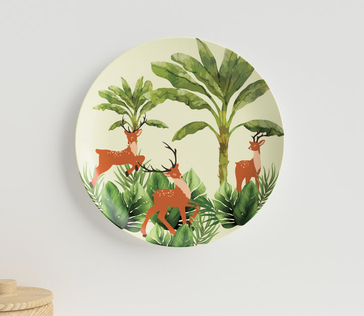 Fox Printed Exquisite Traditional Ceramic Wall Plate