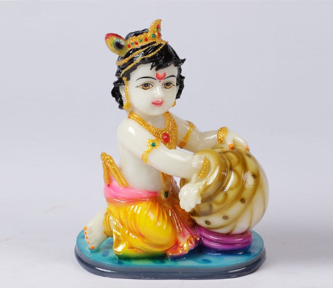 Vibrant Hand-Painted Marble Figurine