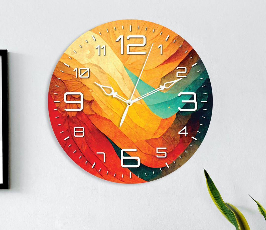 Vibrant Multicolored Acrylic Wall Clock