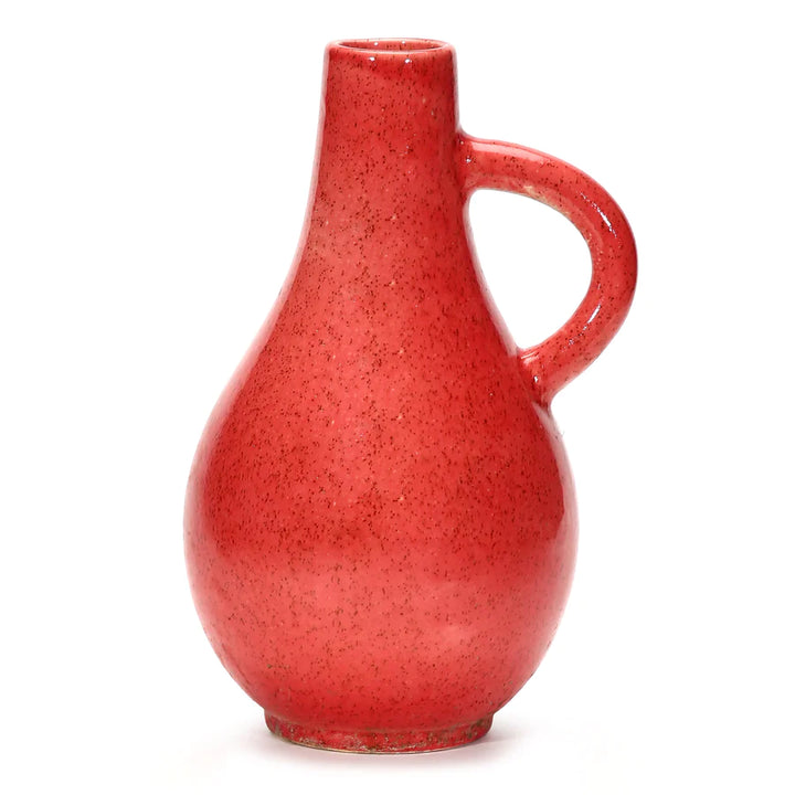 Red Ceramic Vase - 6x6x10 High-Quality | Artistic Ceramic Vase - Red