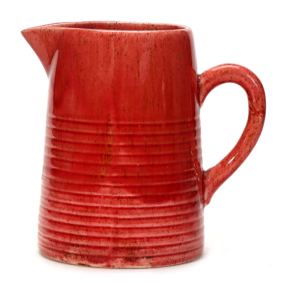 Large Ceramic Vase | Handmade Ceramic Jug Vase - Red