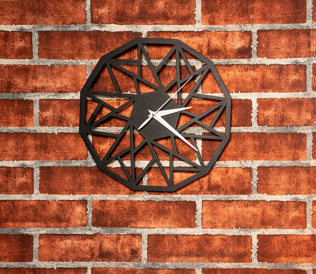 Large Mandala Metal Wall Clock