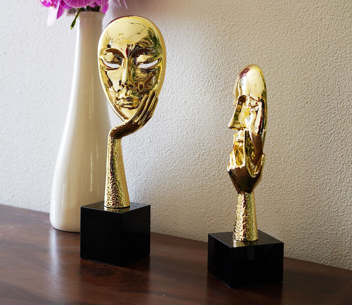 Set of 2 Elegant Mask Table Decor | Graceful Mask Table Decor- Set of 2