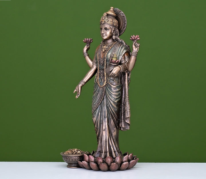 Captivating Standing Statue of Goddess Dhan Lakshmi