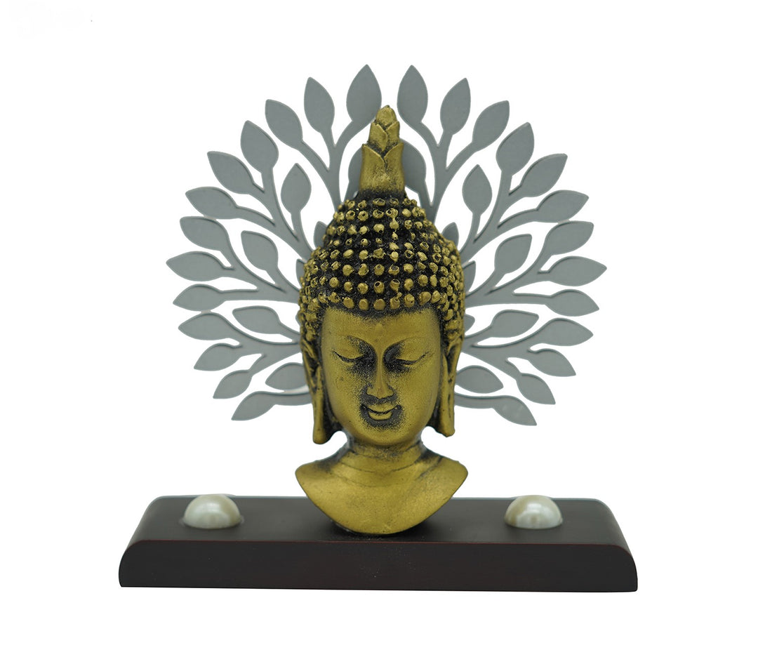 Multicolor Decorative Figure with Wooden Base