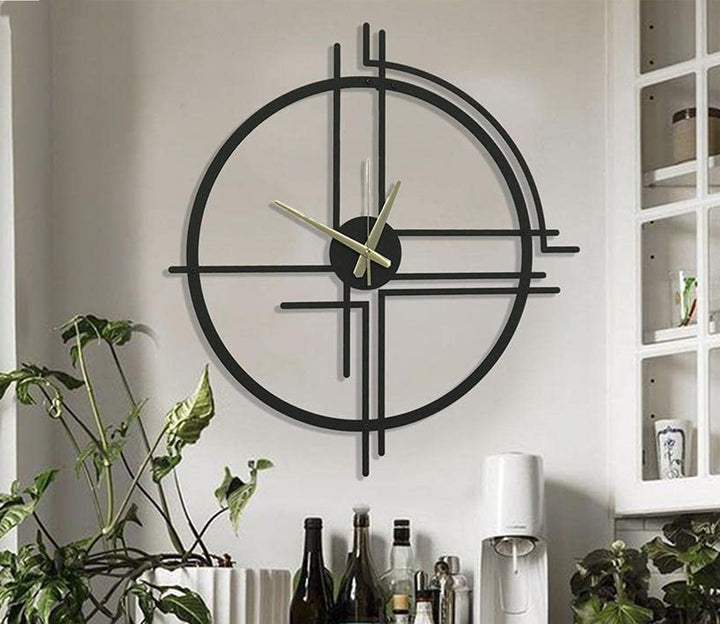 Large Minimalist Metal Wall Clock
