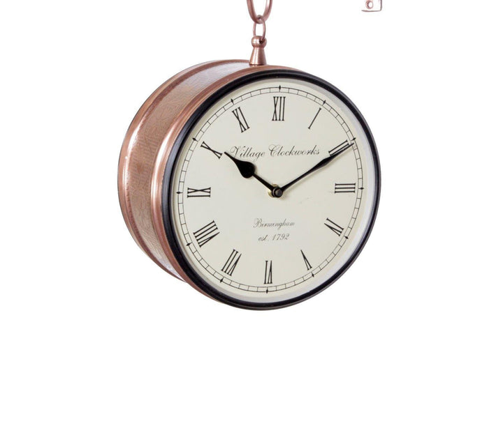Double Sided Railway Station Wall Clock