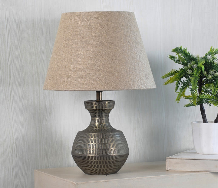 Peoria Carved Metal Table Lamp