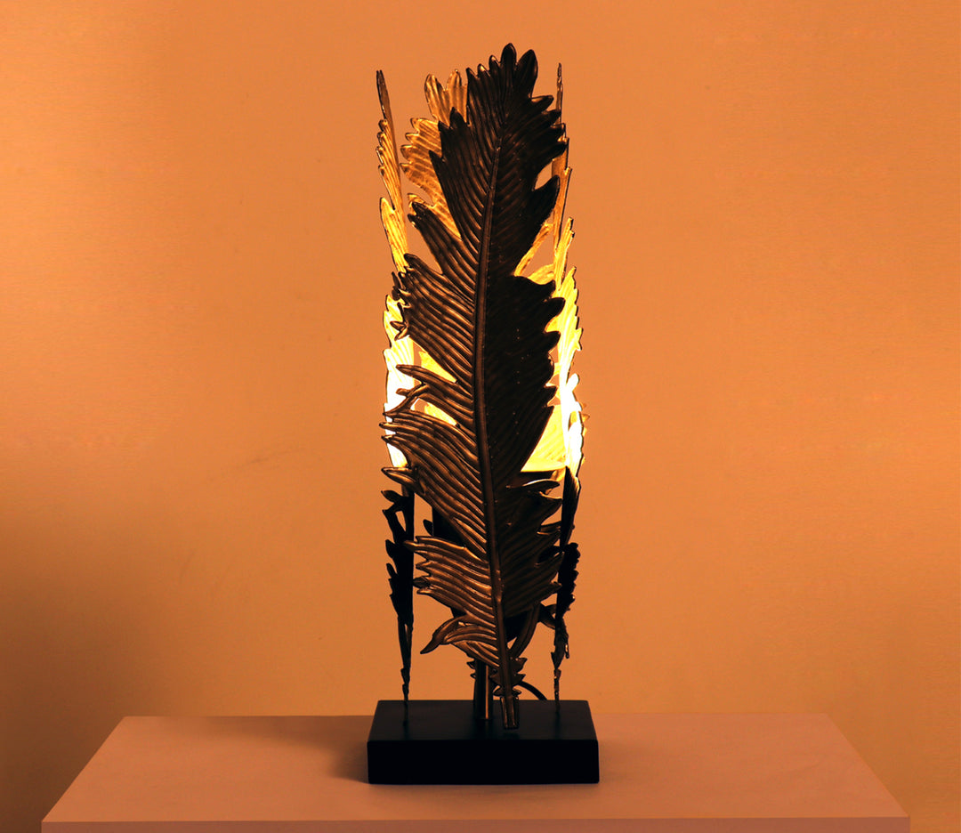 Vicia Gold Metal Table Lamp (47 cm L x 25.4 cm H)