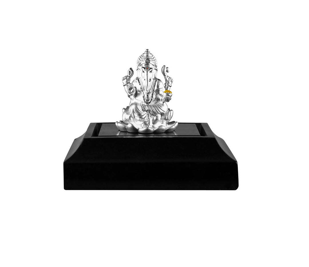 Captivating Pure Silver Ganesh Idol (1.2" x 1.5")