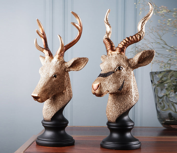 Premium Deer Figurine Set | Set Of Two Premium Deer Figurines