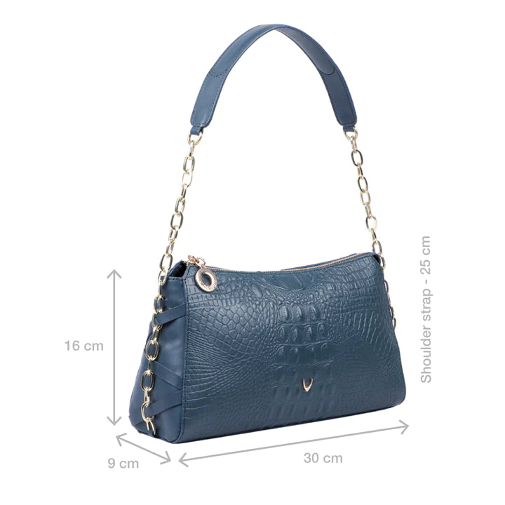 Blue Leather Shoulder Bag | Jazz Nights Mn Blue Shoulder Bag
